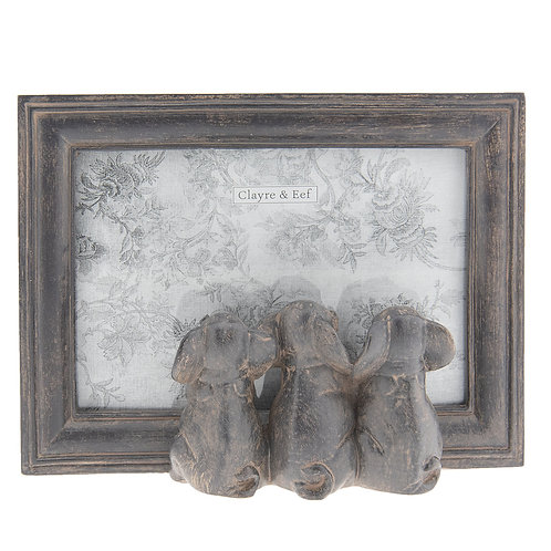 Cadre photo trio éléphant
