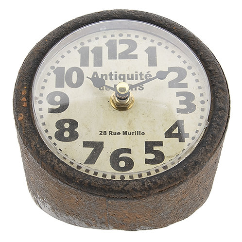 Horloge à poser "Tube" vieillie